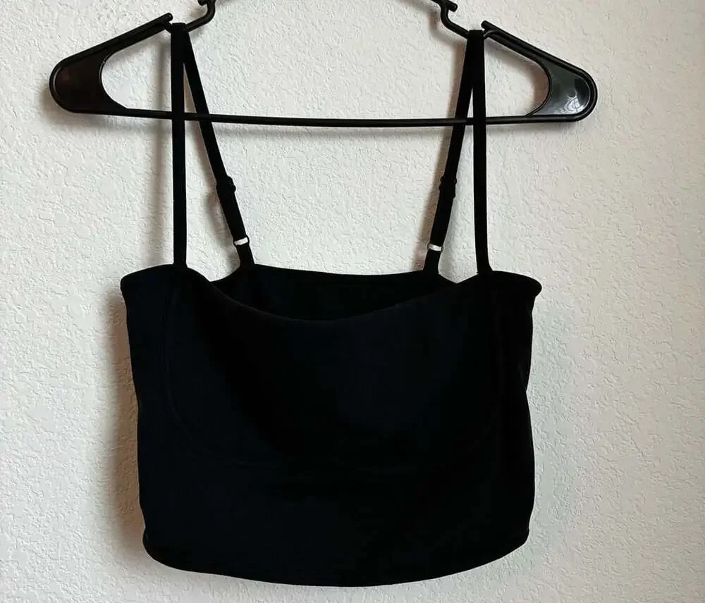 Alo Yoga Airbrush Streamlined Bra Tank in Black Size Small